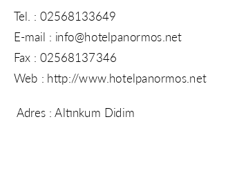 Hotel Panormos iletiim bilgileri